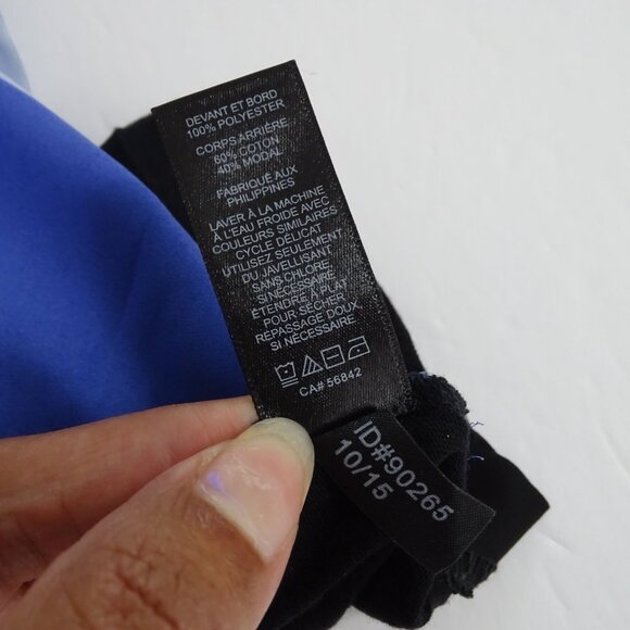 Express Racerback Blue Color Block Tank Top Women Size XS Back Zipper Closure - Picture 7 of 9